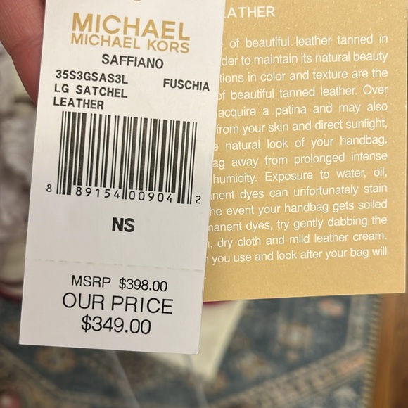 Michael Kors Fuscia / Satchel w/ Twillie, Crossbody Strap & Dustbag. - Picture 10 of 12